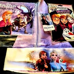 Frozen winter hat and play pack and frozen book with cd From Disney.